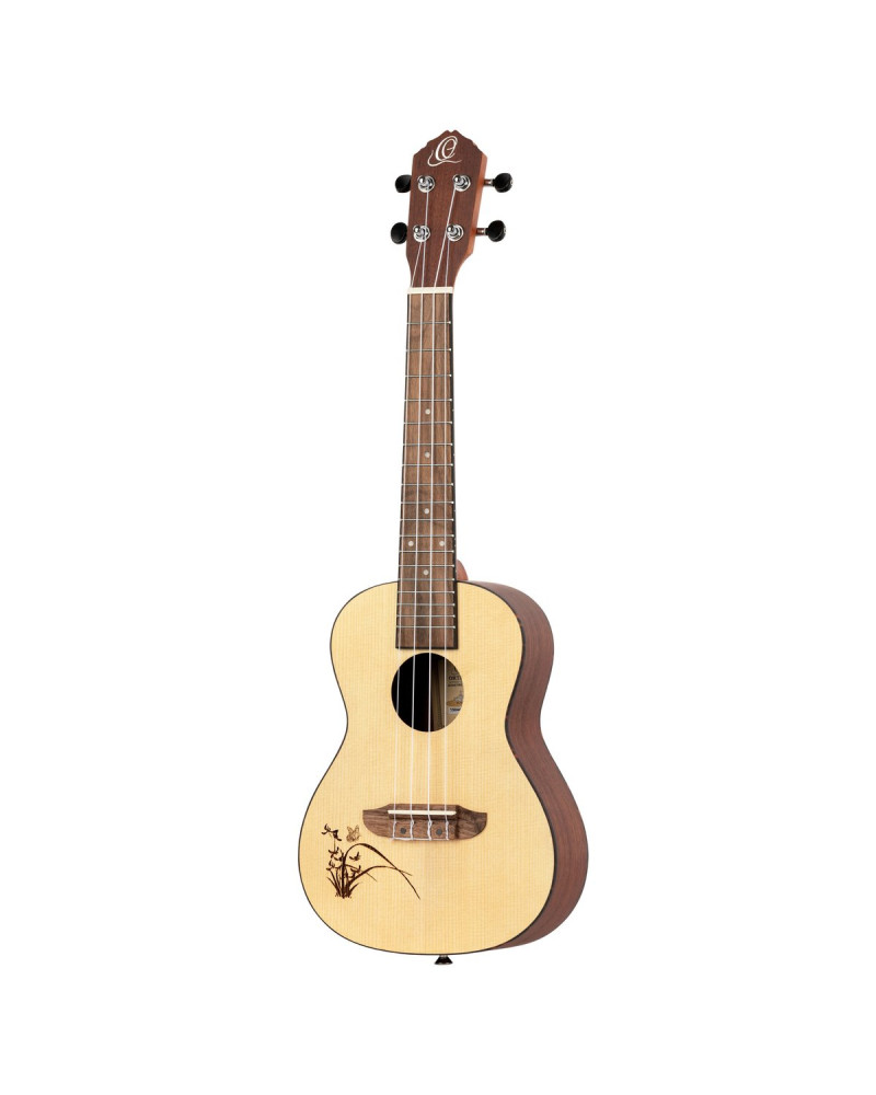 Ortega RU5L Bonfire Series Concert Ukulele 4 String Lefty - Spruce/Sapele Natural