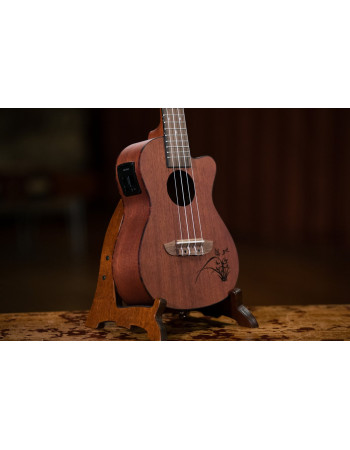 Ortega RU5MM-CE Bonfire Series Preamp Concert Ukulele 4 String - Sapele Natural