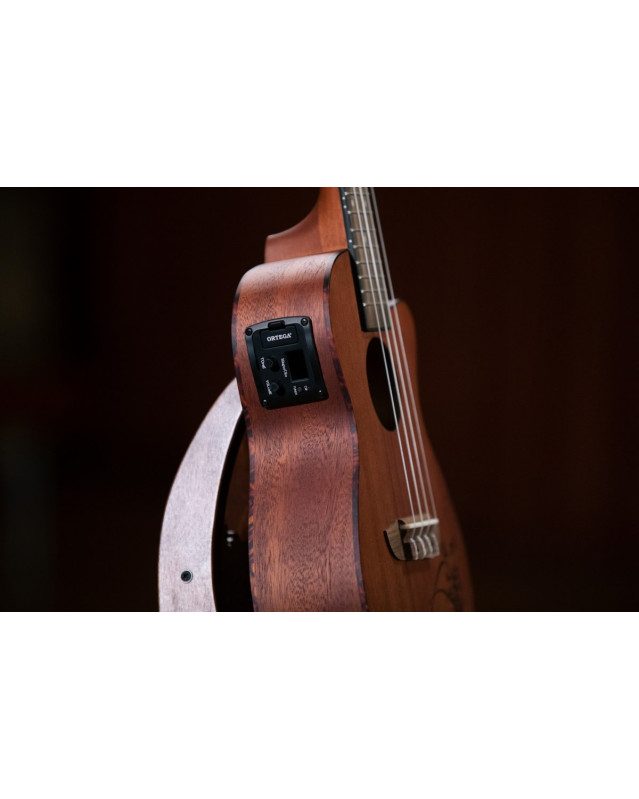 Ortega RU5MM-CE Bonfire Series Preamp Concert Ukulele 4 String - Sapele Natural
