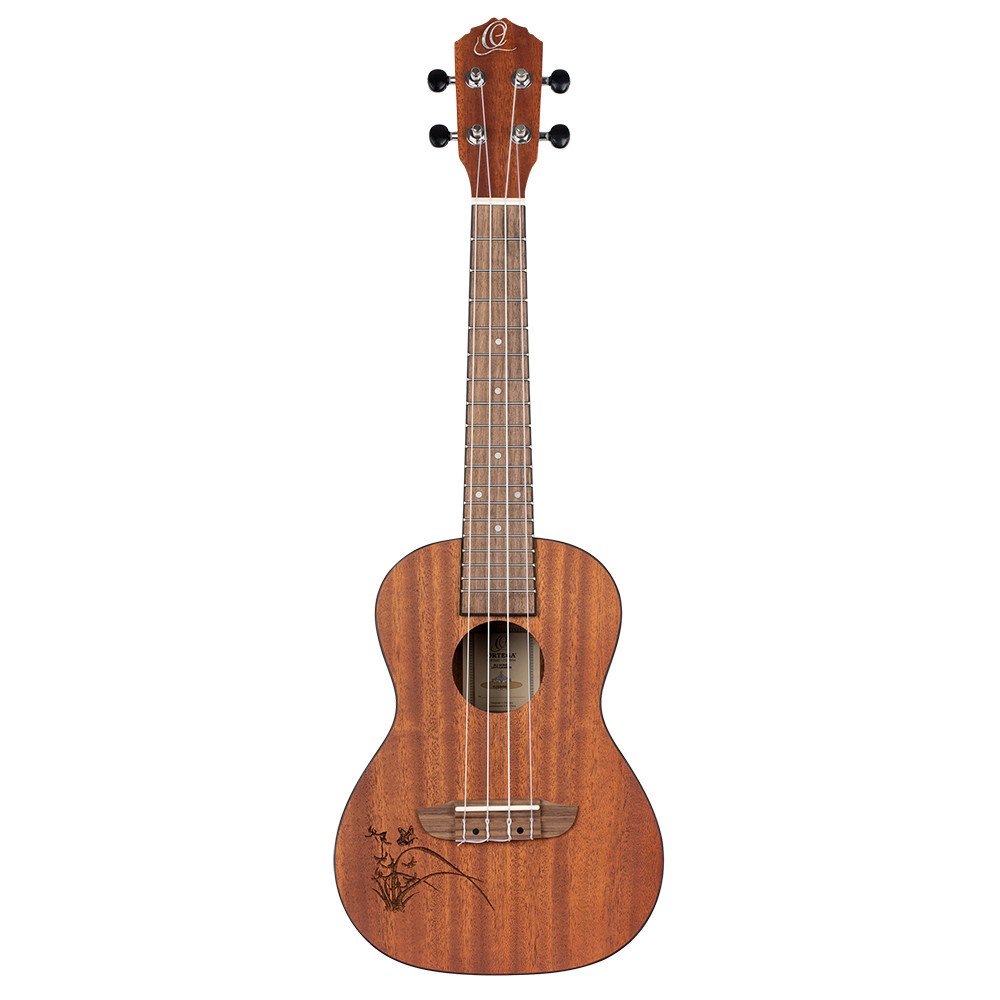 Ortega RU5MM-L Bonfire Series Concert Ukulele 4 String Lefty - Sapele Natural
