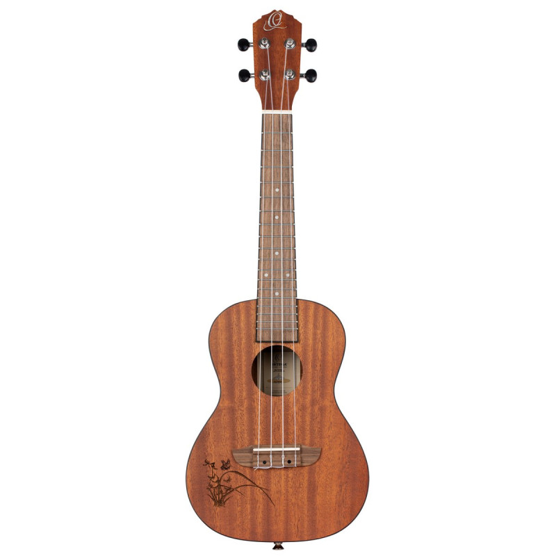 Ortega RU5MM-L Bonfire Series Concert Ukulele 4 String Lefty - Sapele Natural