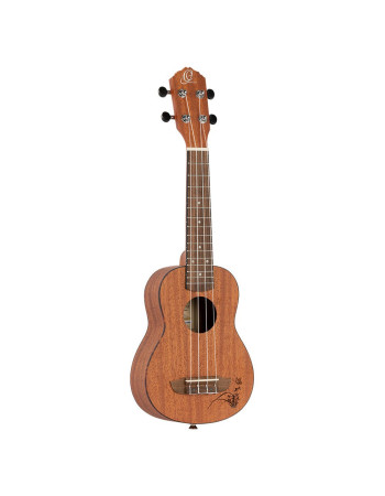 Ortega RU5MM-SO Bonfire Series Soprano Ukulele 4 String - Sapele Natural