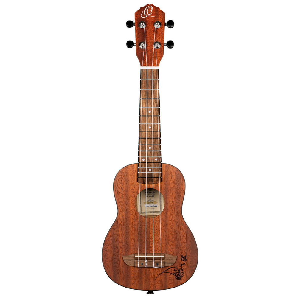 Ortega RU5MM-SO Bonfire Series Soprano Ukulele 4 String - Sapele Natural