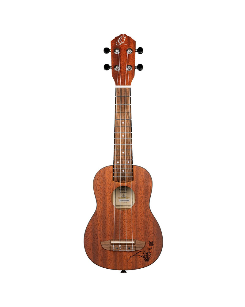 Ortega RU5MM-SO Bonfire Series Soprano Ukulele 4 String - Sapele Natural