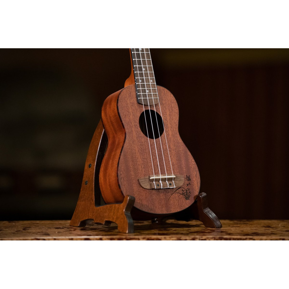 Ortega RU5MM-SO Bonfire Series Soprano Ukulele 4 String - Sapele Natural
