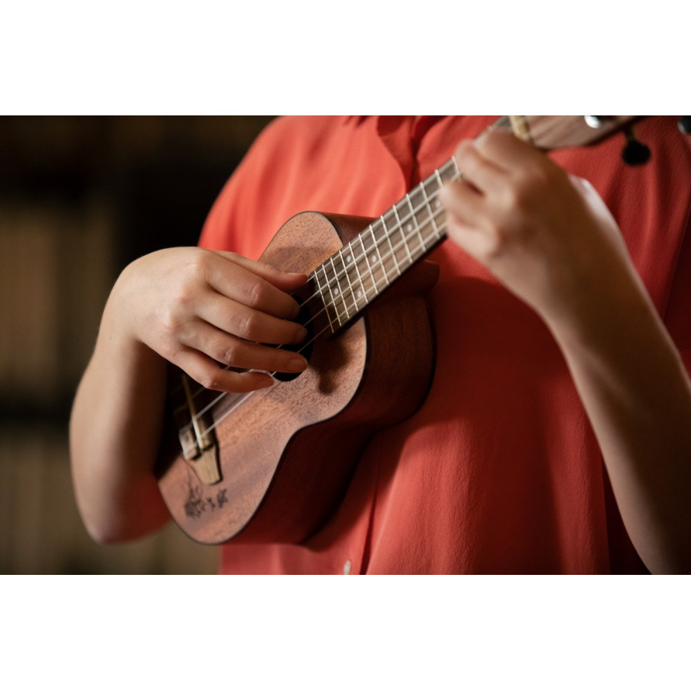 Ortega RU5MM-SO Bonfire Series Soprano Ukulele 4 String - Sapele Natural
