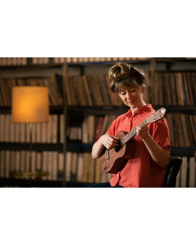 Ortega RU5MM-TE Bonfire Series Tenor Ukulele 4 String - Sapele Natural