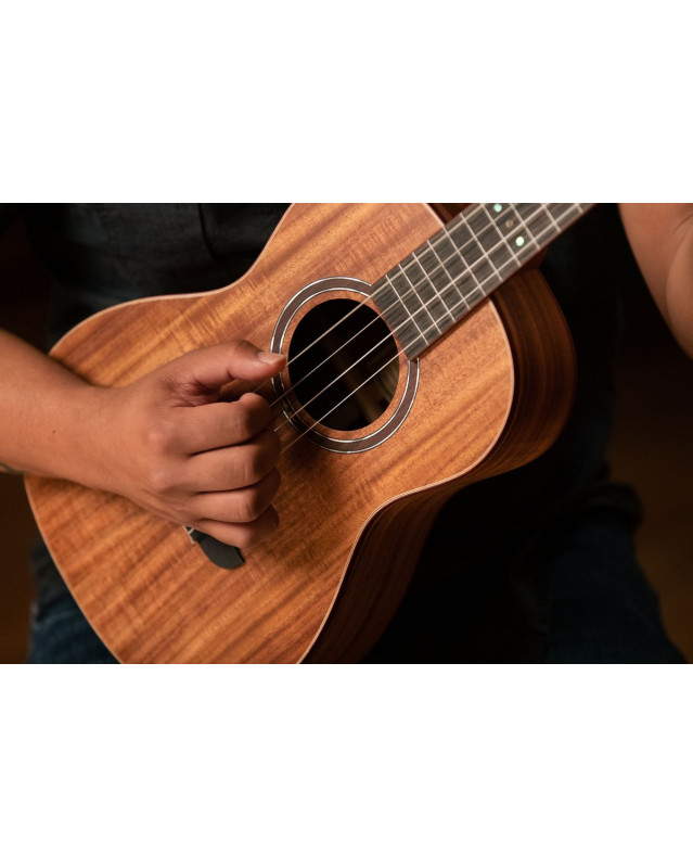 Ortega RUACA-BA Timber Series Baritone Ukulele 4 String - Acacia Natural + Bag