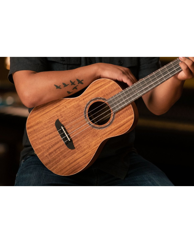 Ortega RUACA-BA Timber Series Baritone Ukulele 4 String - Acacia Natural + Bag