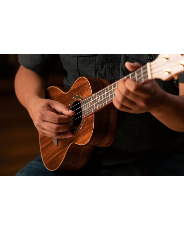 Ortega RUACA-TE Timber Series Tenor Ukulele 4 String - Acacia Natural + Bag