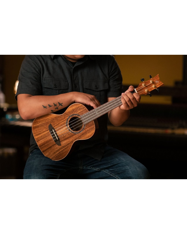 Ortega RUACA-TE Timber Series Tenor Ukulele 4 String - Acacia Natural + Bag