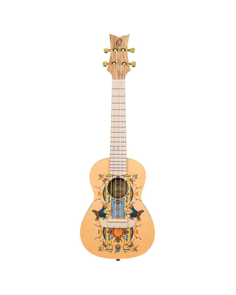 Ortega RUAR-EY Art Series Concert Ukulele 4 String - Spruce / Catalpa Egypt