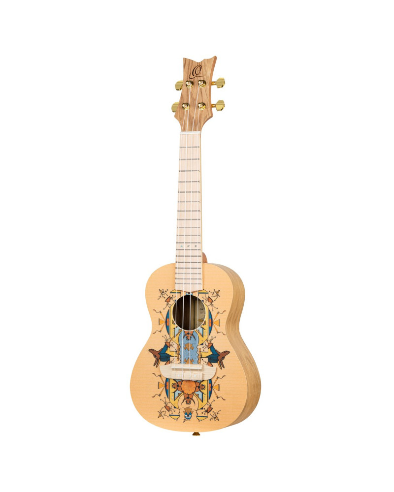 Ortega RUAR-EY Art Series Concert Ukulele 4 String - Spruce / Catalpa Egypt