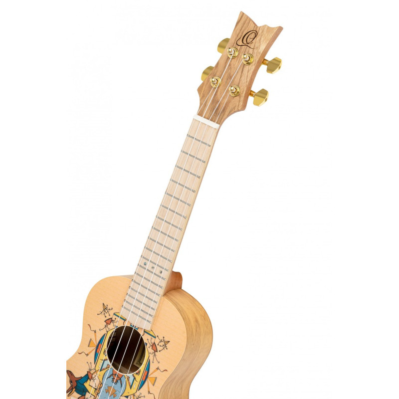 Ortega RUAR-EY Art Series Concert Ukulele 4 String - Spruce / Catalpa Egypt