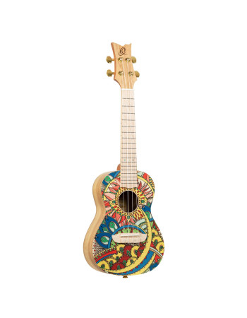 Ortega RUAR-MI Art Series Concert Ukulele 4 String - Spruce / Catalpa Mystic India
