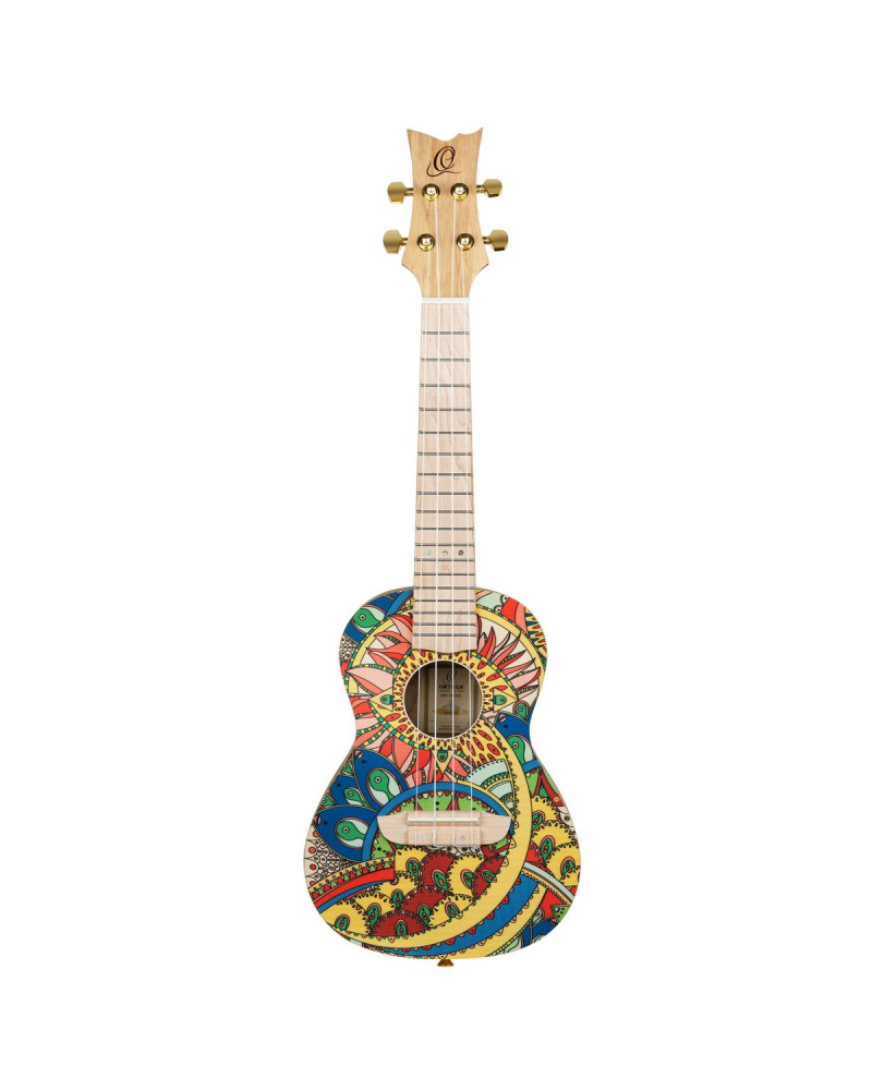 Ortega RUAR-MI Art Series Concert Ukulele 4 String - Spruce / Catalpa Mystic India