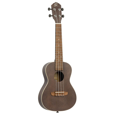 Ortega RUCOAL Earth Series Concert Ukulele 4 String - Okoume Coal Black