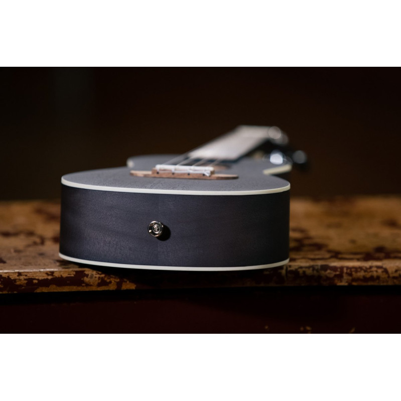 Ortega RUCOAL Earth Series Concert Ukulele 4 String - Okoume Coal Black