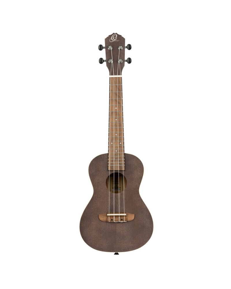Ortega RUCOAL Earth Series Concert Ukulele 4 String - Okoume Coal Black