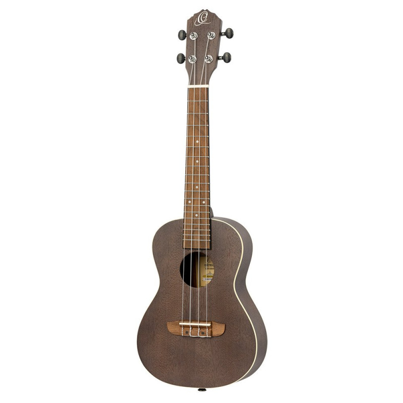 Ortega RUCOAL Earth Series Concert Ukulele 4 String - Okoume Coal Black