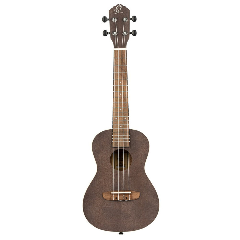 Ortega RUCOAL Earth Series Concert Ukulele 4 String - Okoume Coal Black