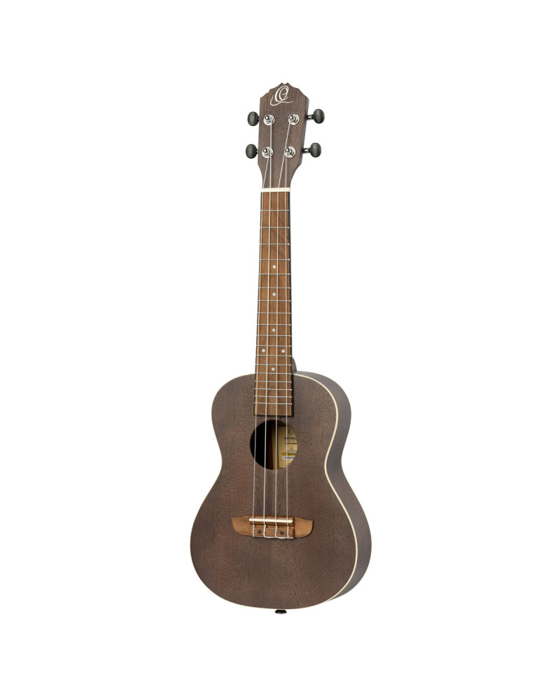 Ortega RUCOAL Earth Series Concert Ukulele 4 String - Okoume Coal Black
