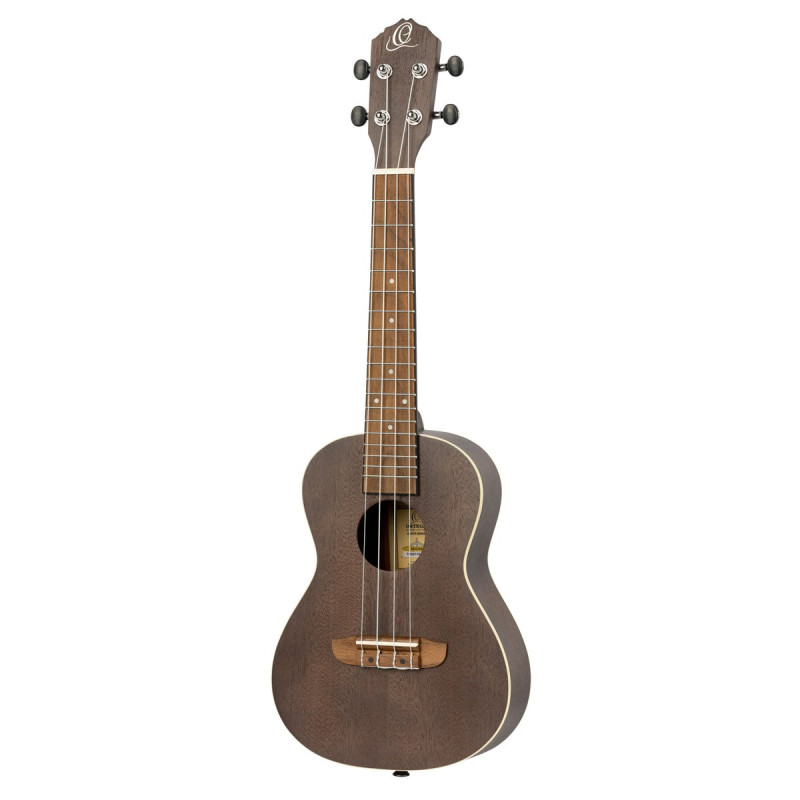 Ortega RUCOAL Earth Series Concert Ukulele 4 String - Okoume Coal Black