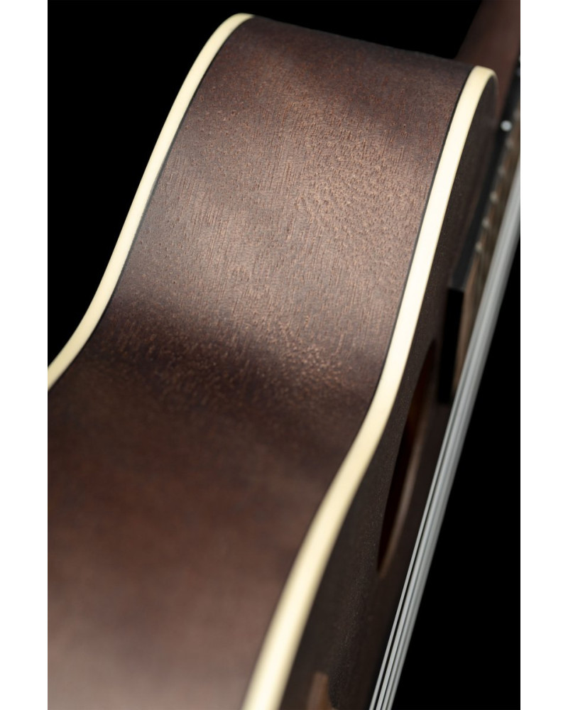 Ortega RUCOAL Earth Series Concert Ukulele 4 String - Okoume Coal Black