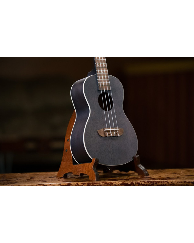 Ortega RUCOAL Earth Series Concert Ukulele 4 String - Okoume Coal Black