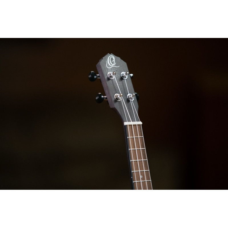 Ortega RUCOAL Earth Series Concert Ukulele 4 String - Okoume Coal Black