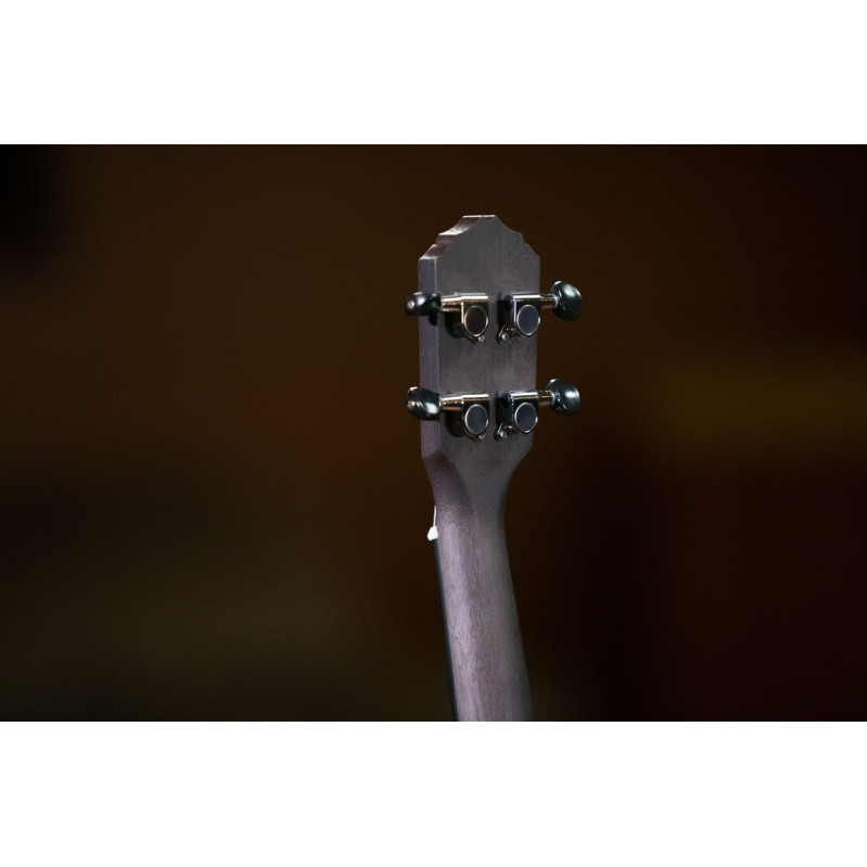 Ortega RUCOAL Earth Series Concert Ukulele 4 String - Okoume Coal Black