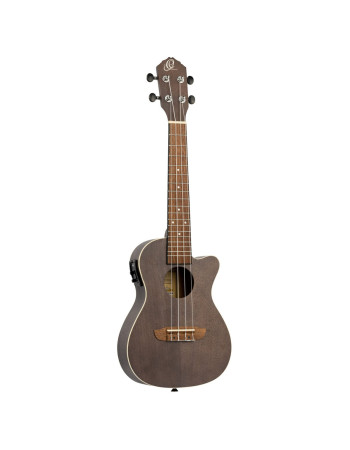 Ortega RUCOAL-CE Earth Series Concert Preamp Ukulele 4 String - Okoume Coal Black