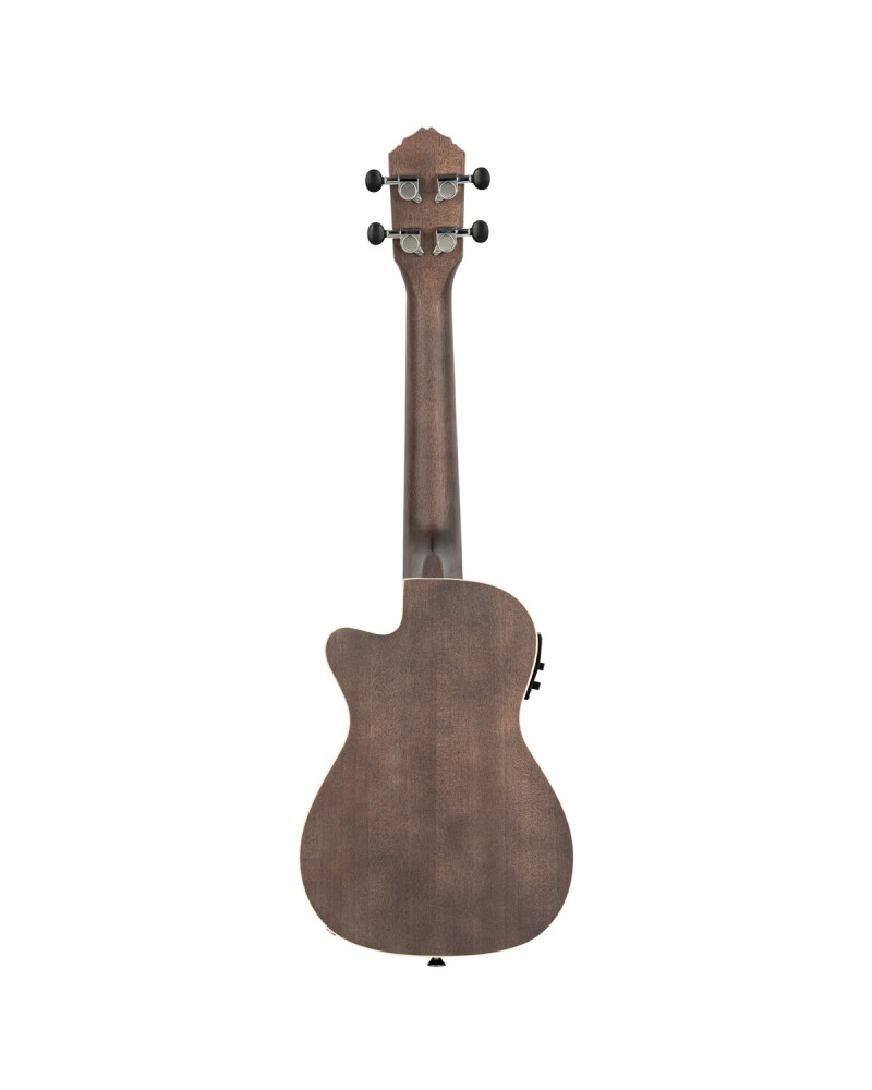Ortega RUCOAL-CE Earth Series Concert Preamp Ukulele 4 String - Okoume Coal Black
