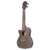 Ortega RUCOAL-CE-L Earth Series Concert Preamp Ukulele 4 String Lefty - Okoume Coal Black