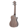 Ortega RUCOAL-CE-L Earth Series Concert Preamp Ukulele 4 String Lefty - Okoume Coal Black
