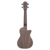 Ortega RUCOAL-CE-L Earth Series Concert Preamp Ukulele 4 String Lefty - Okoume Coal Black