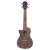 Ortega RUCOAL-CE-L Earth Series Concert Preamp Ukulele 4 String Lefty - Okoume Coal Black