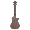 Ortega RUCOAL-CE-L Earth Series Concert Preamp Ukulele 4 String Lefty - Okoume Coal Black