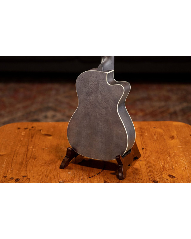 Ortega RUCOAL-CE-L Earth Series Concert Preamp Ukulele 4 String Lefty - Okoume Coal Black