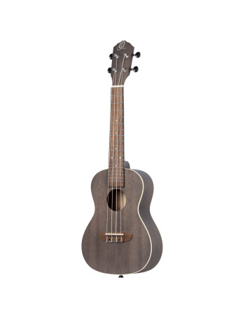 Ortega RUCOAL-L Earth Series Concert Ukulele 4 String Lefty - Okoume Coal Black