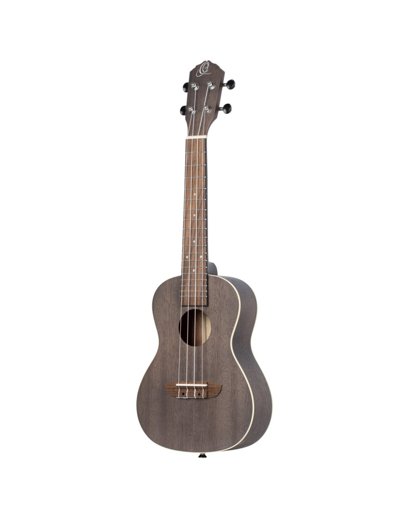 Ortega RUCOAL-L Earth Series Concert Ukulele 4 String Lefty - Okoume Coal Black