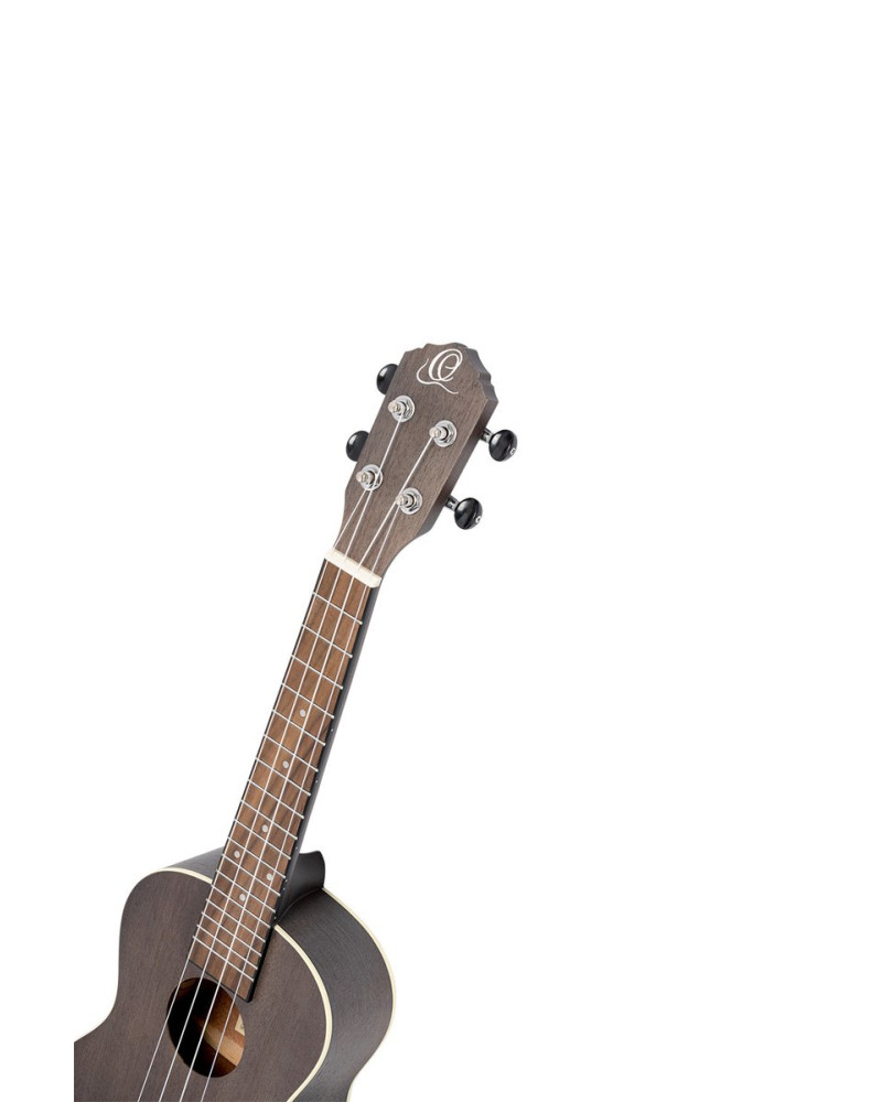 Ortega RUCOAL-L Earth Series Concert Ukulele 4 String Lefty - Okoume Coal Black