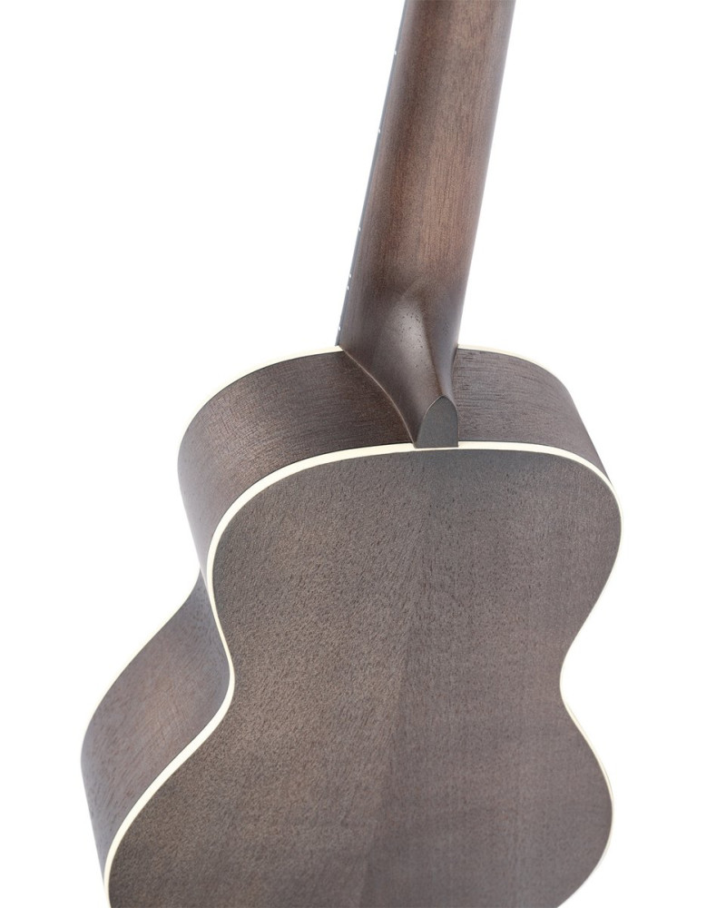 Ortega RUCOAL-L Earth Series Concert Ukulele 4 String Lefty - Okoume Coal Black