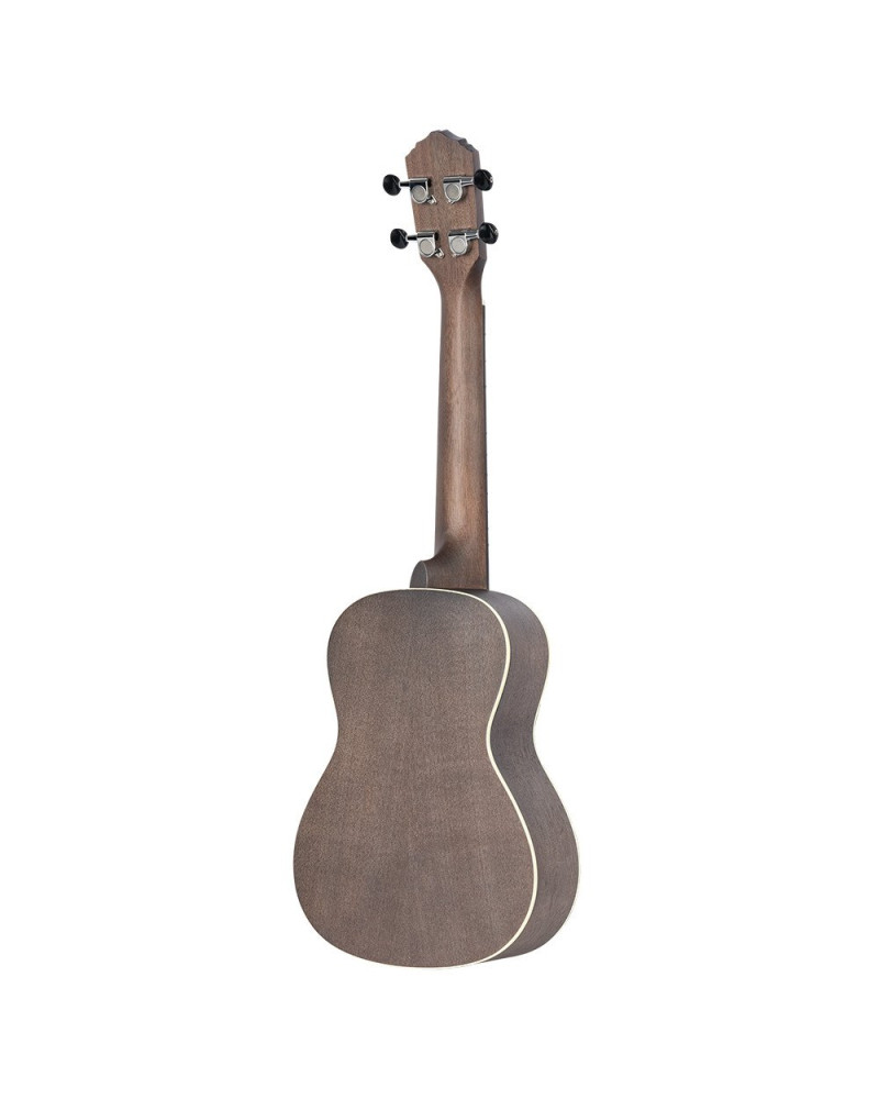 Ortega RUCOAL-L Earth Series Concert Ukulele 4 String Lefty - Okoume Coal Black