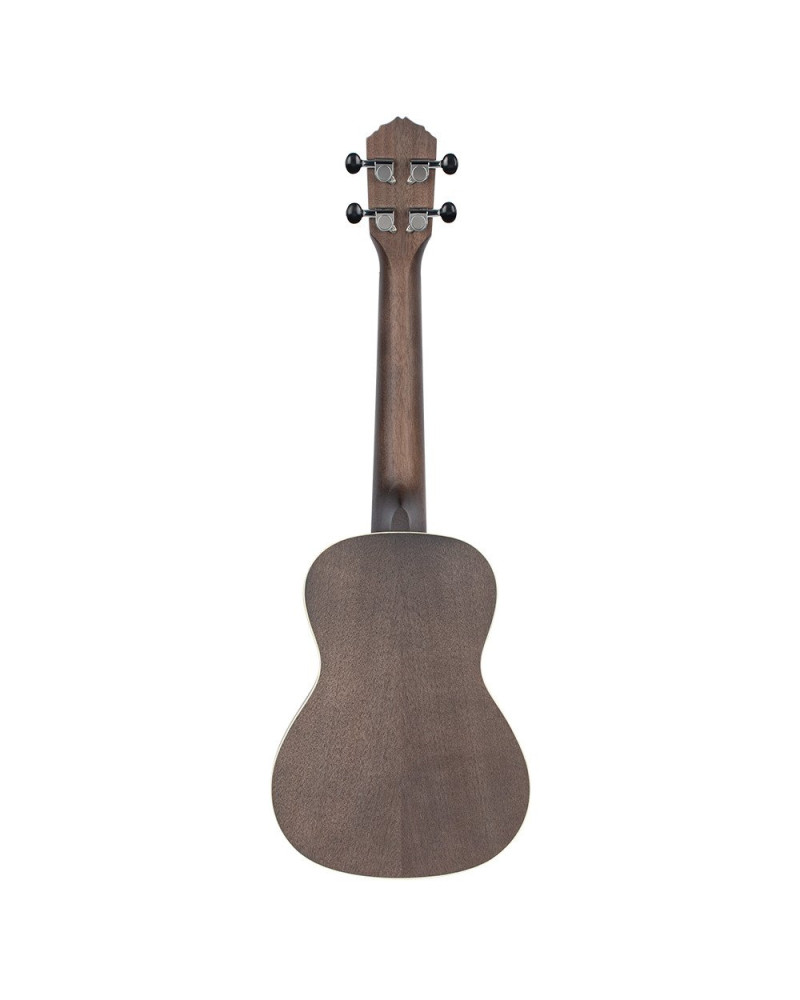 Ortega RUCOAL-L Earth Series Concert Ukulele 4 String Lefty - Okoume Coal Black