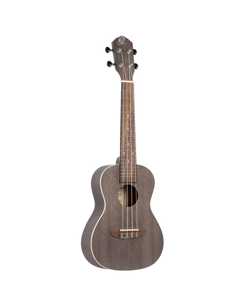 Ortega RUCOAL-L Earth Series Concert Ukulele 4 String Lefty - Okoume Coal Black