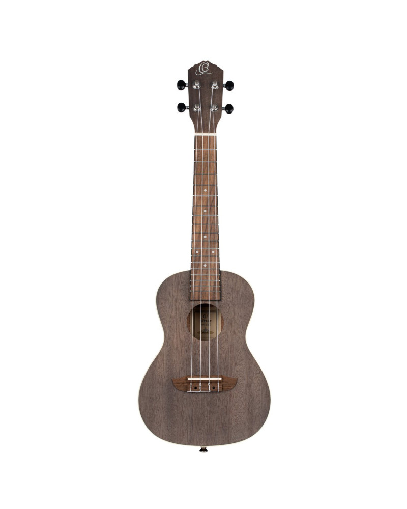 Ortega RUCOAL-L Earth Series Concert Ukulele 4 String Lefty - Okoume Coal Black