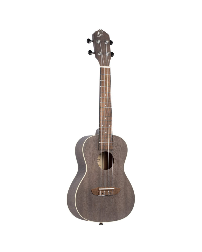 Ortega RUCOAL-L Earth Series Concert Ukulele 4 String Lefty - Okoume Coal Black