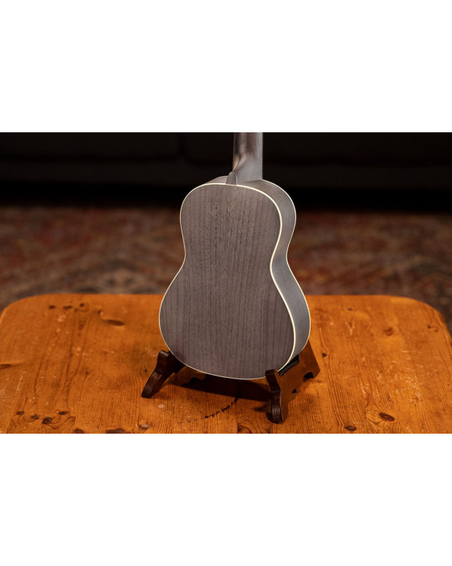 Ortega RUCOAL-L Earth Series Concert Ukulele 4 String Lefty - Okoume Coal Black