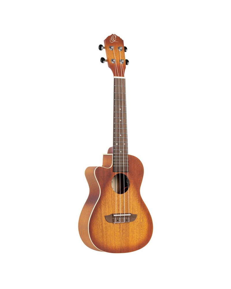 Ortega RUDAWN-CE-L Earth Series Concert Preamp Ukulele 4 String Lefty - Sunburst